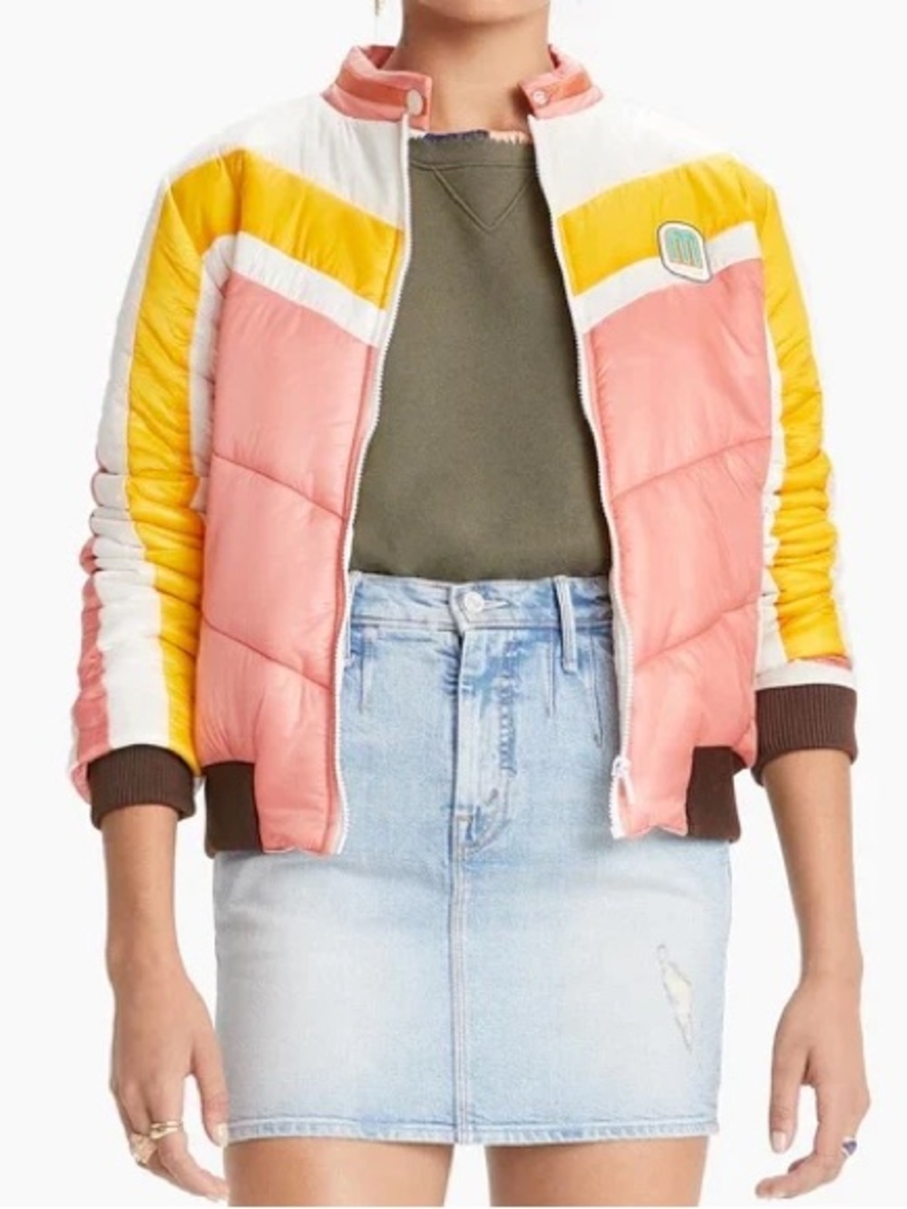 Mother - The Peak Puffer Jacket in Sienna Medium